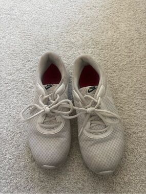 Nike White Sneakers with Red Inner Lining